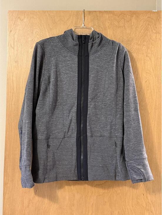 Athleta Jackets & Blazers - Athleta Gray Heather Fleece Lined Full Zip Jacket Women's XL